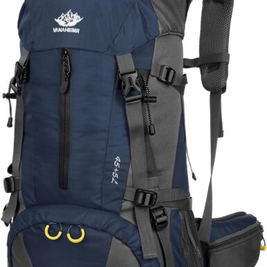 WoneNice 50L(45+5) Waterproof Hiking Backpack - Outdoor Sport Daypack with Rain Cover